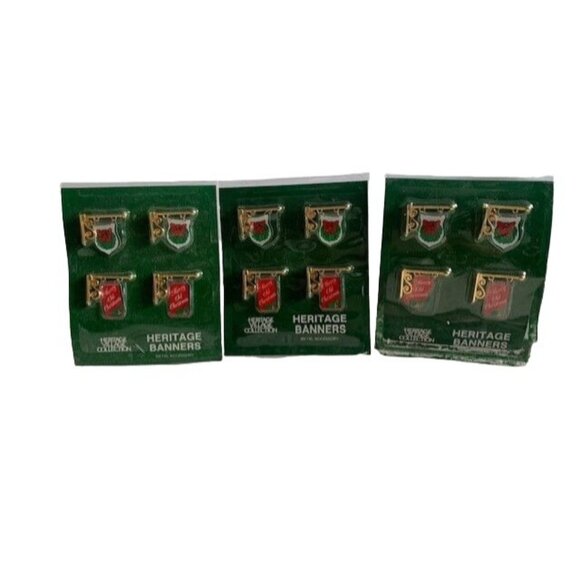Department 56 Heritage Banners Set of 3 - New - Picture 1 of 6
